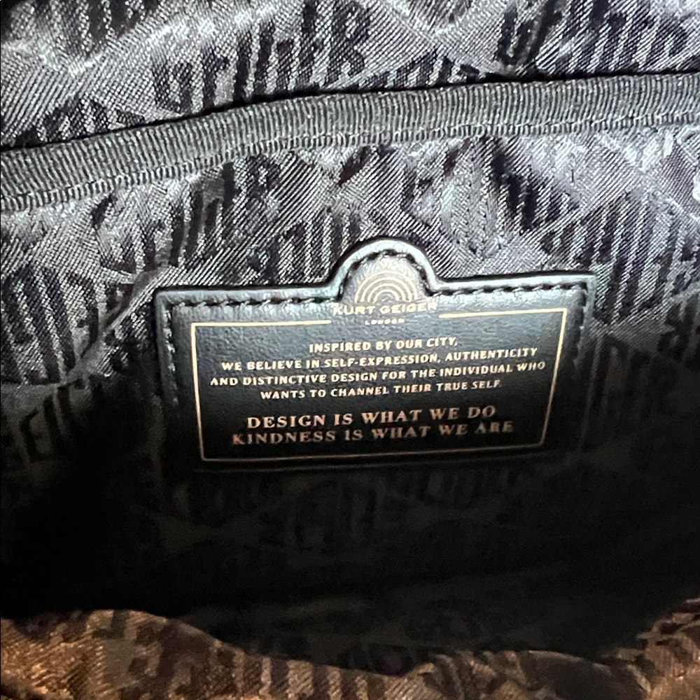 Kurt Geiger Black Quilted Crossbody Bag - Picture 3 of 5